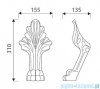 Marmorin Fama Osłony nóg do wanny laminat białe 56601601